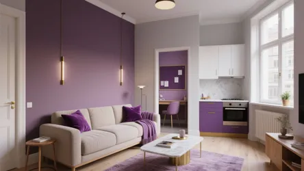 5 room purple colour ideas for small spaces