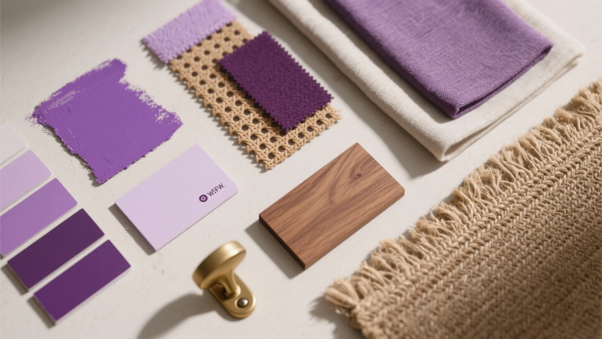 4. Mix Purple with Natural Textures