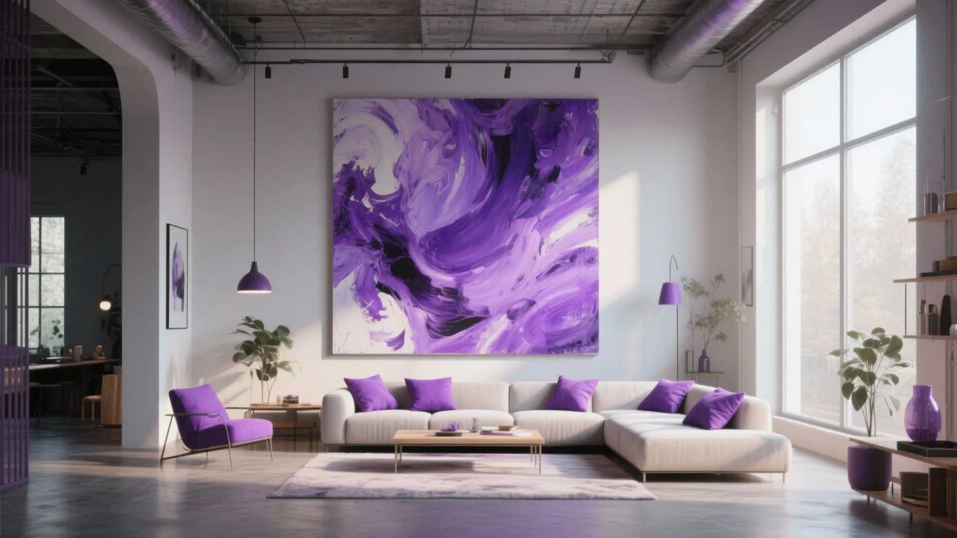 Statement Art in Purple Tones