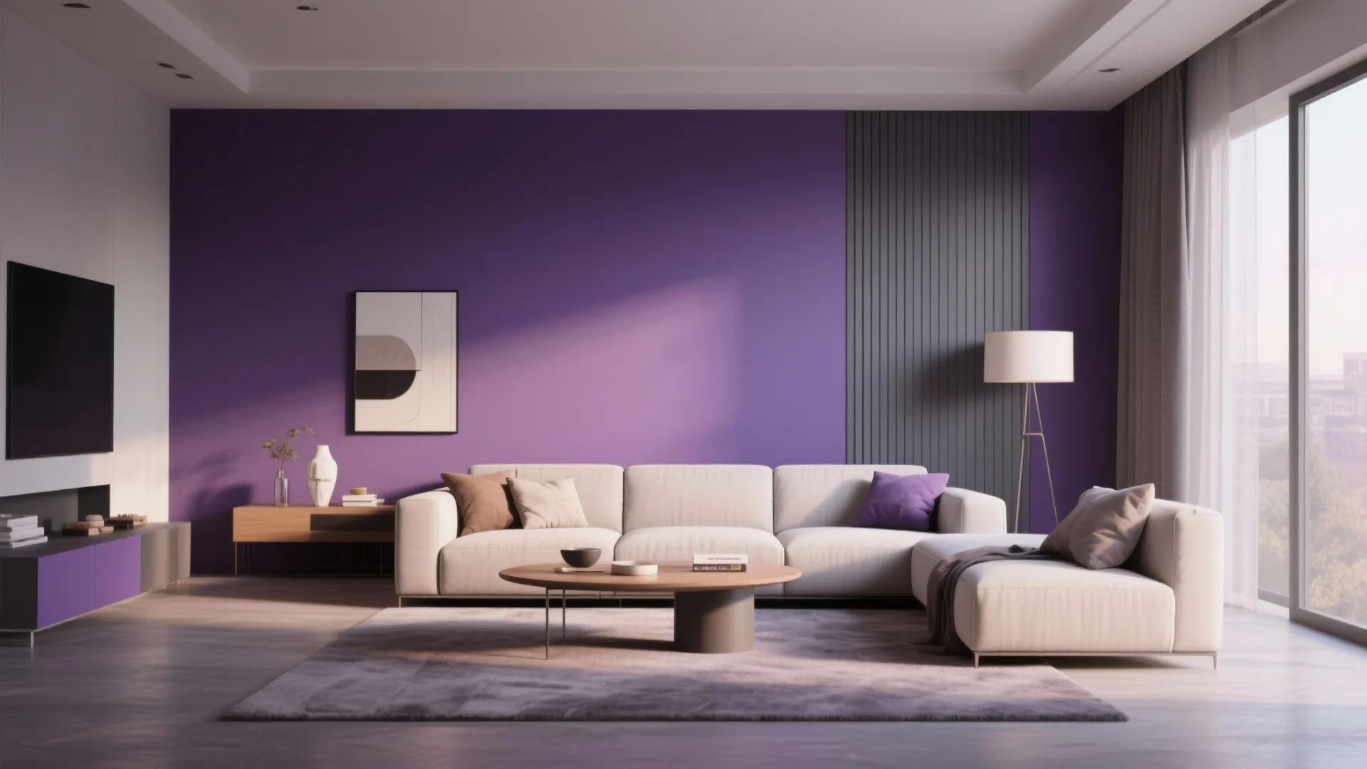 10. Accent Wall Behind the Sofa