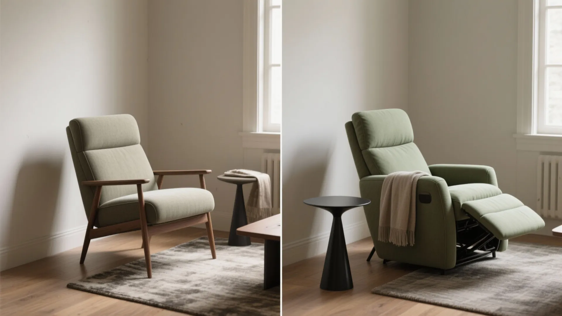 Disguised Pushback Recliners (Chair by Day, Recliner by Night)