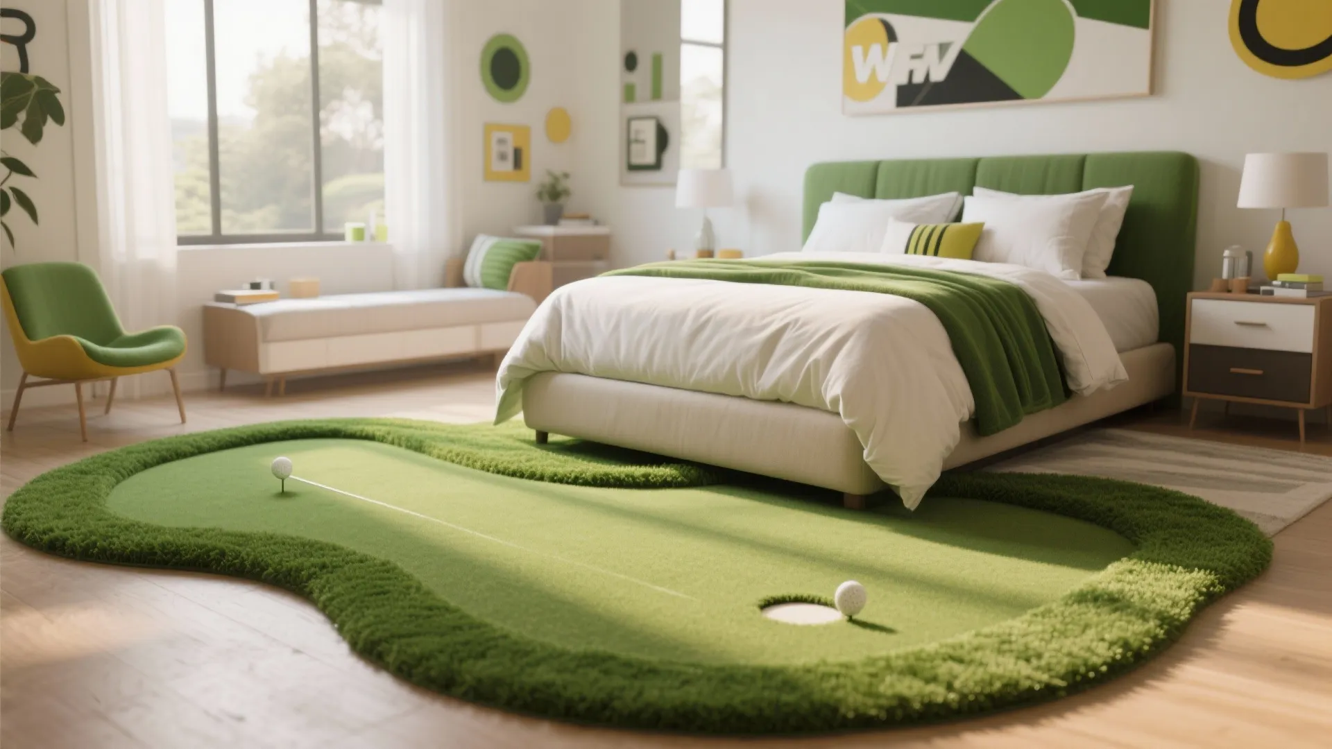 1. Putting Green Rug