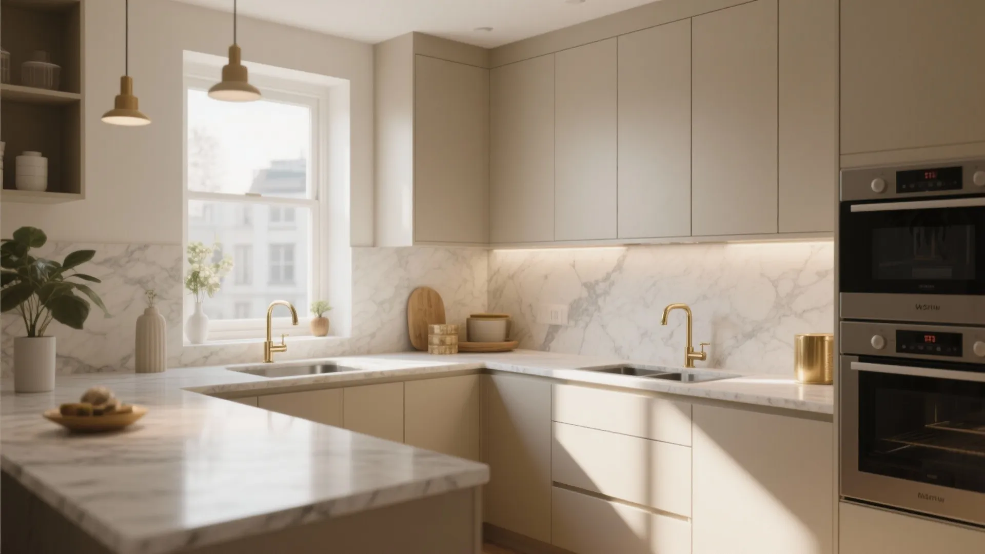 Putty Toned Kitchen Cabinetry