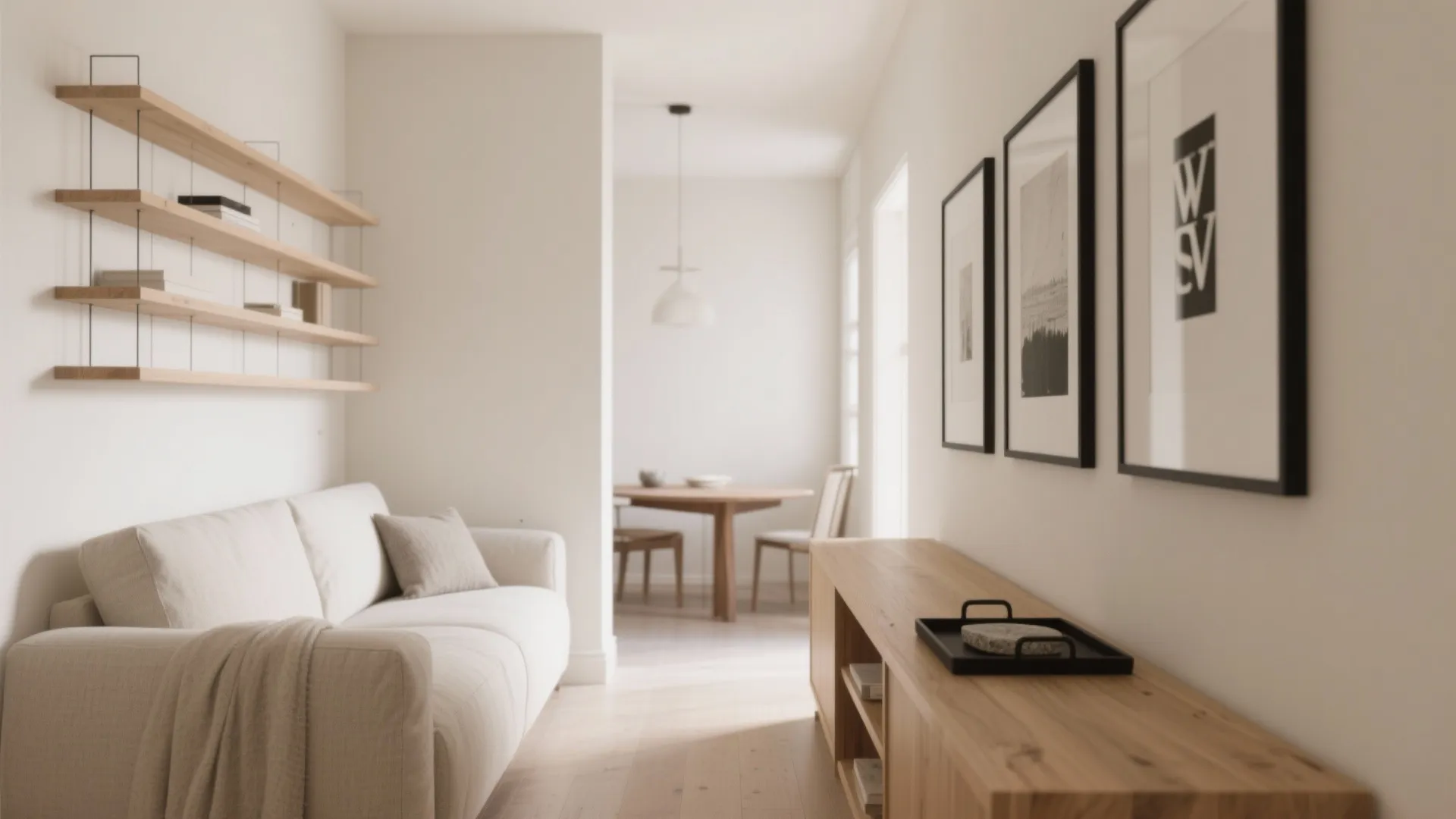 Putty + Wood Accents for Warm Minimalism