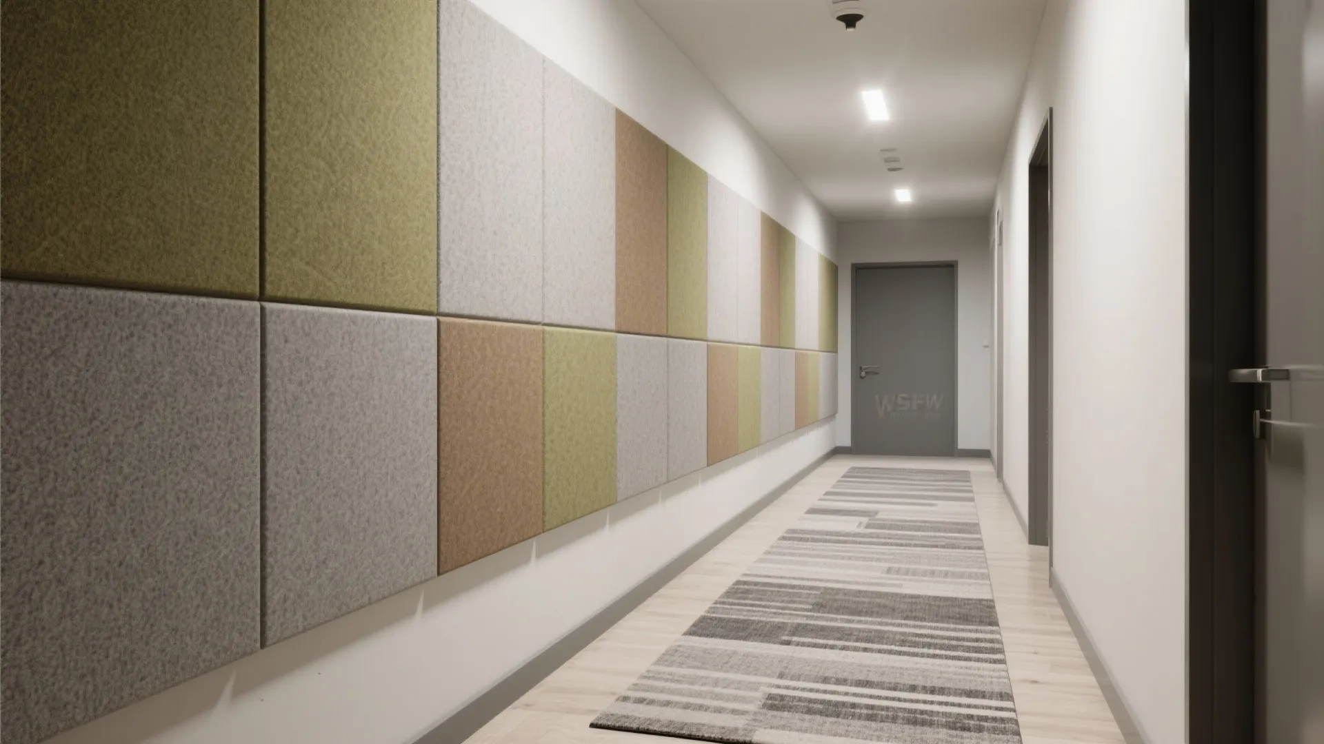 PVC acoustic panels for quieter, softer hallways