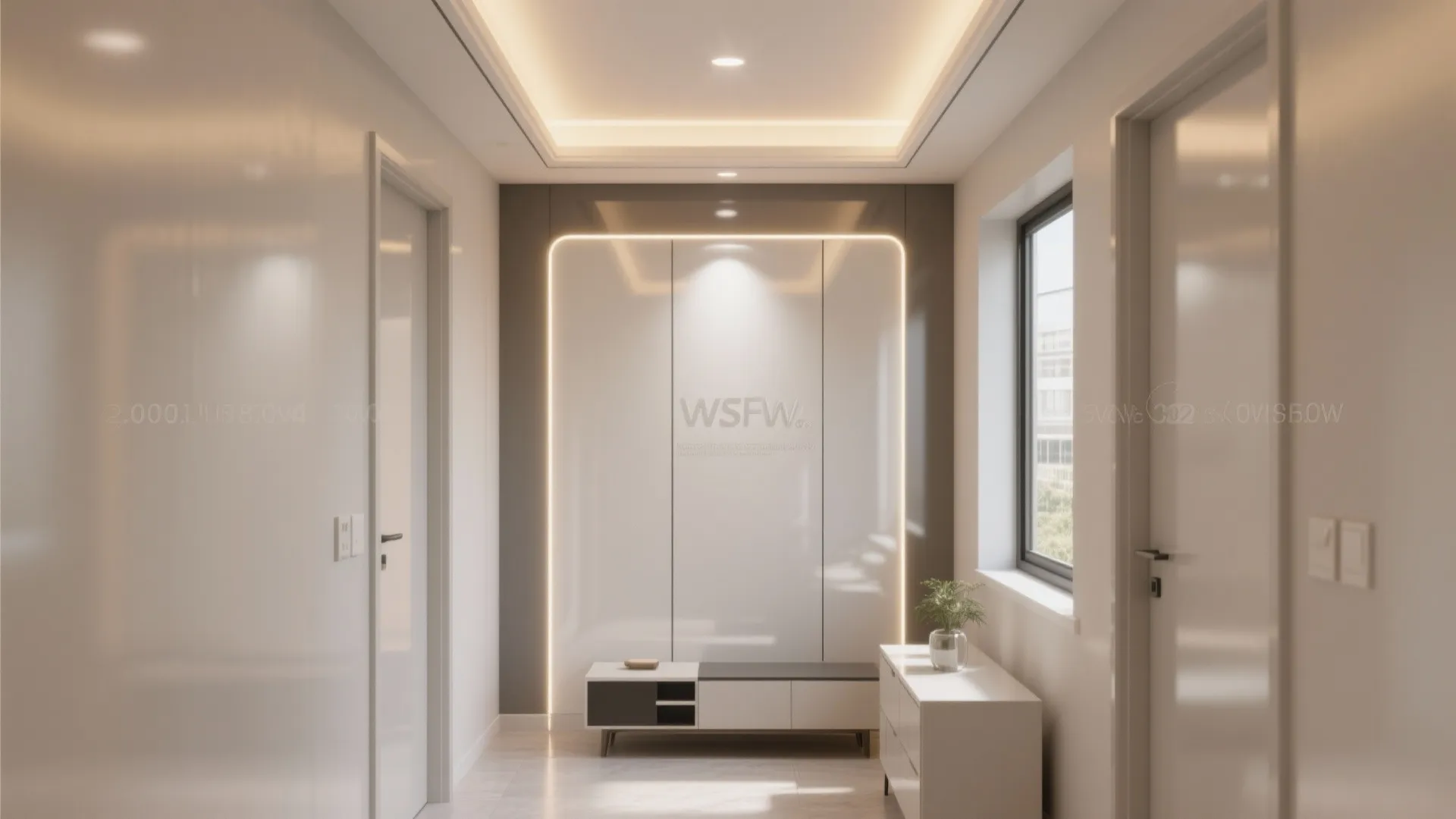 4) Gloss-Matte Mix to Lift Low Ceilings