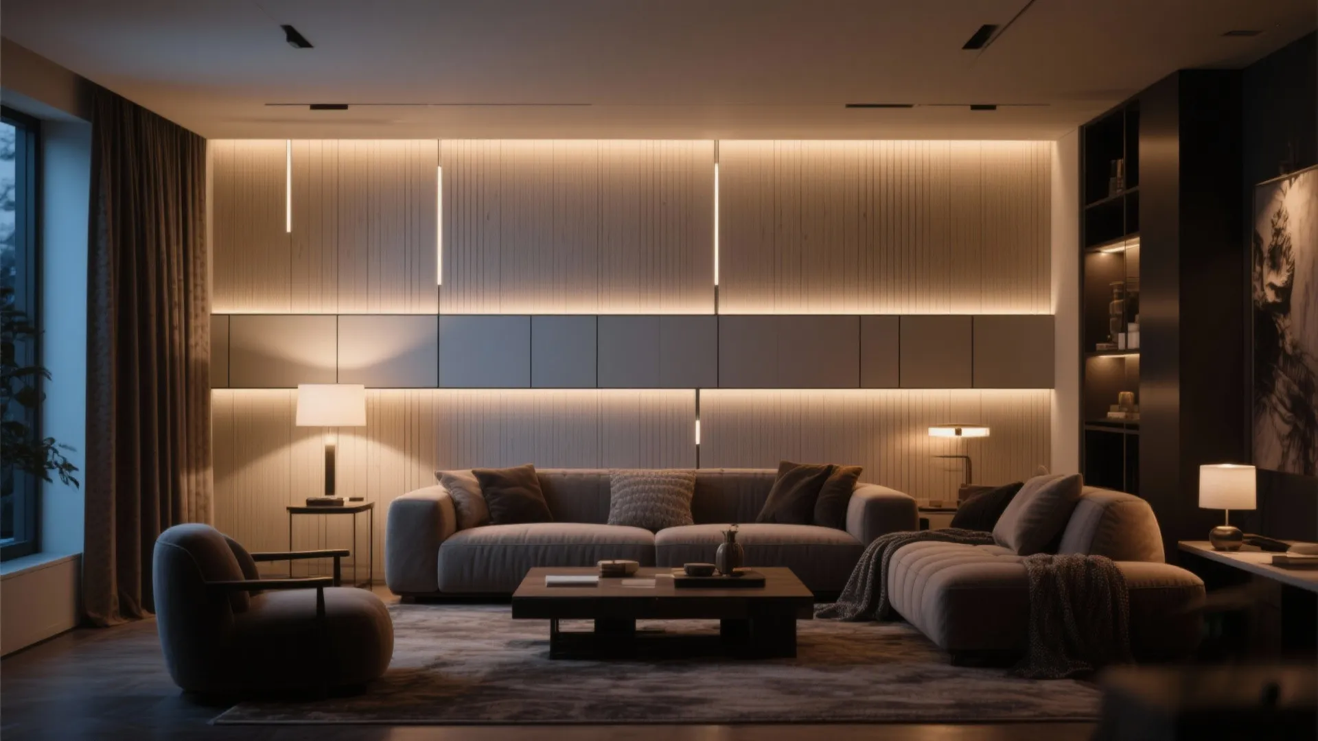 PVC Accent Wall with LED Panels