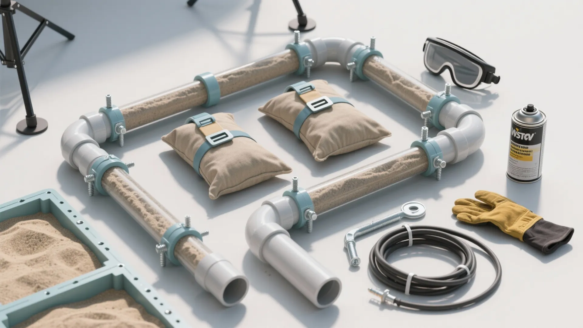 2. PVC pipe modular stand