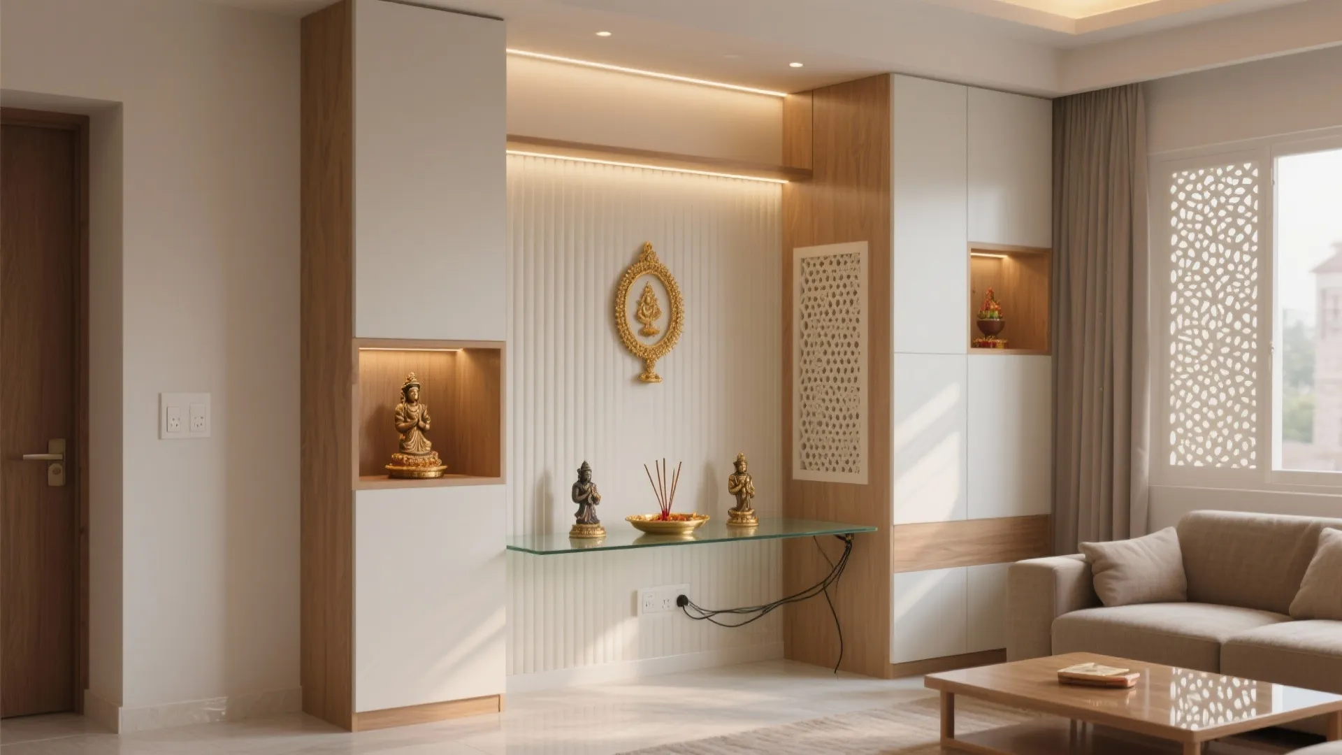 5 PVC Pooja Room Designs That Maximize Small Spaces