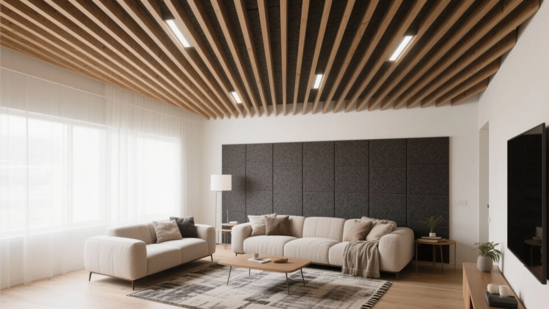 Acoustic PVC Slat Ceiling for Softer Sound