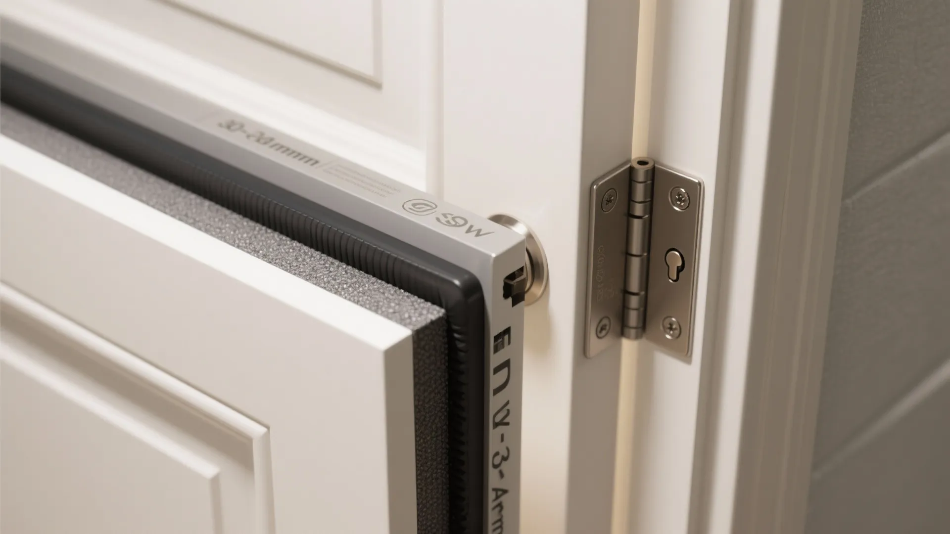 Solid-core PVC swing door with gasketed frame