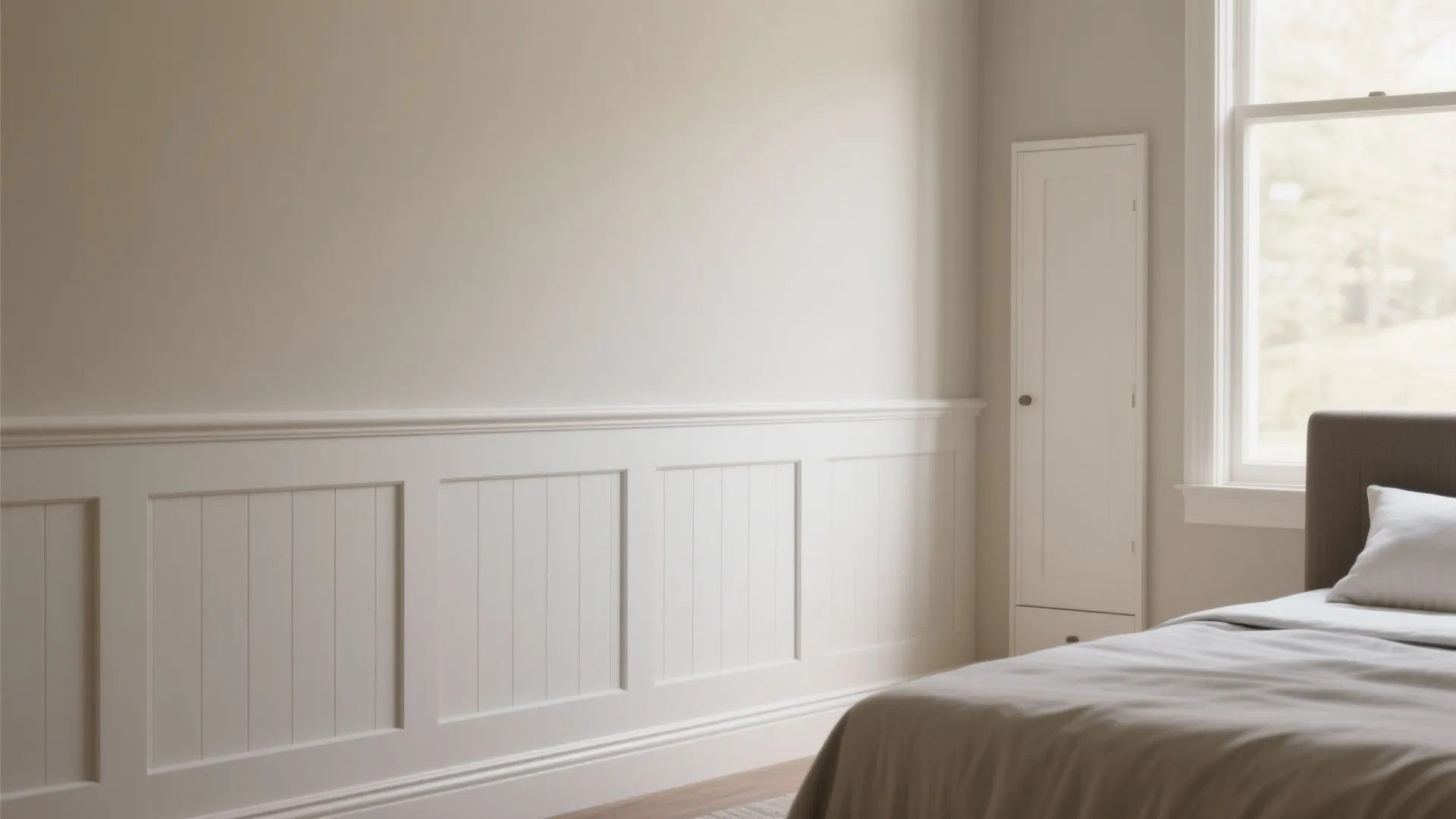 Moisture-smart PVC wainscoting in high-touch zones