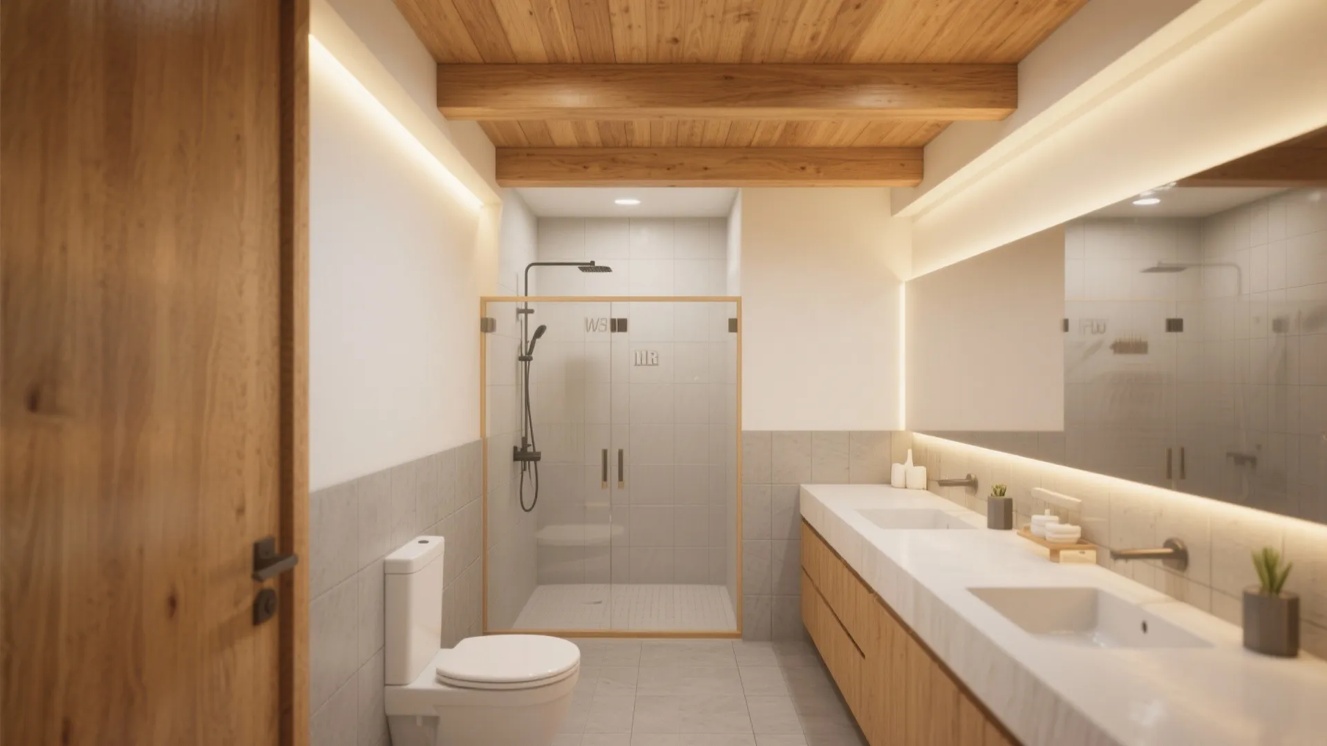 Warm Wood-Look Beams (PVC/WPC) with POP Recess