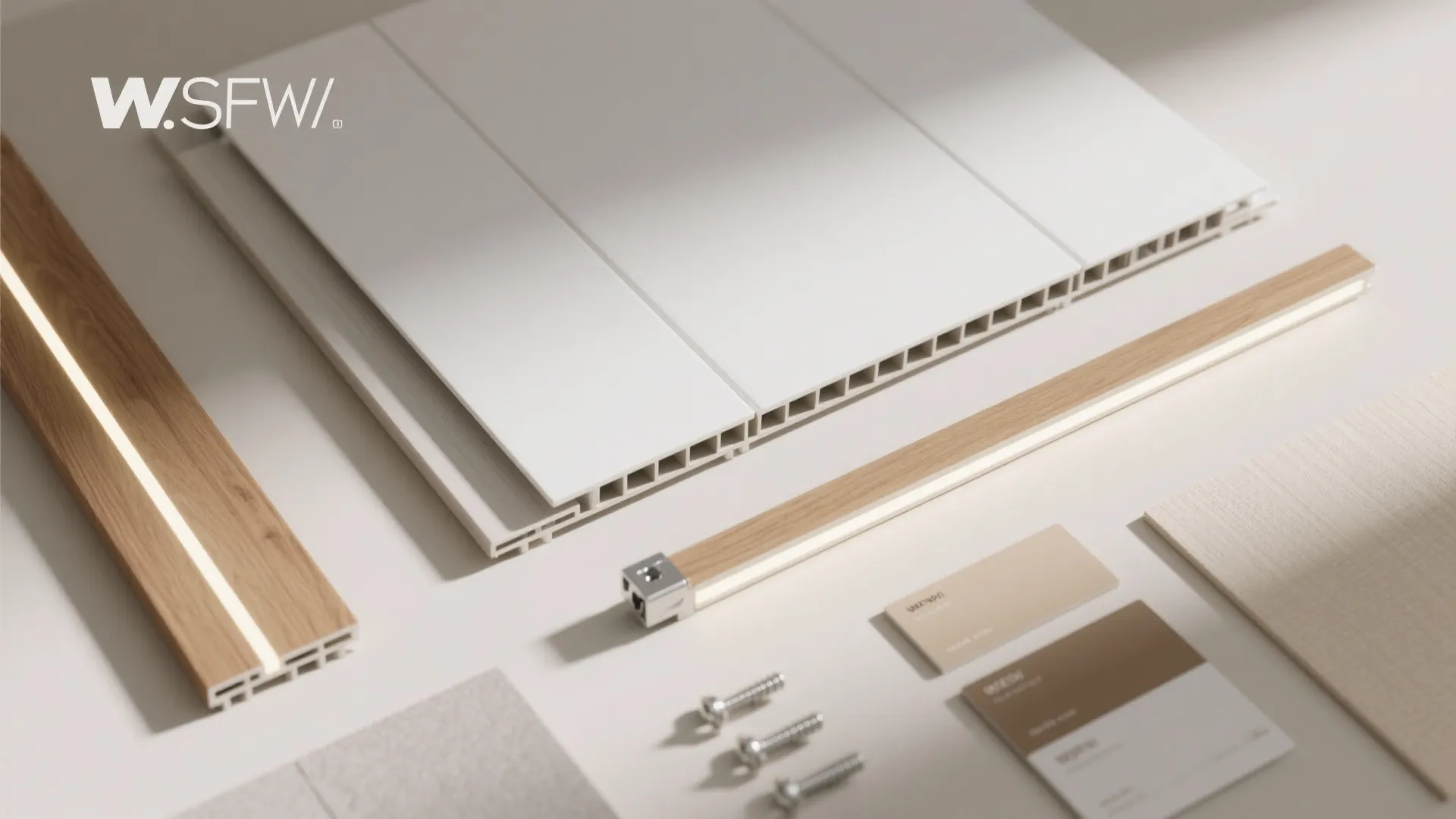 3. Texture mix: PVC panels + wood-look accents