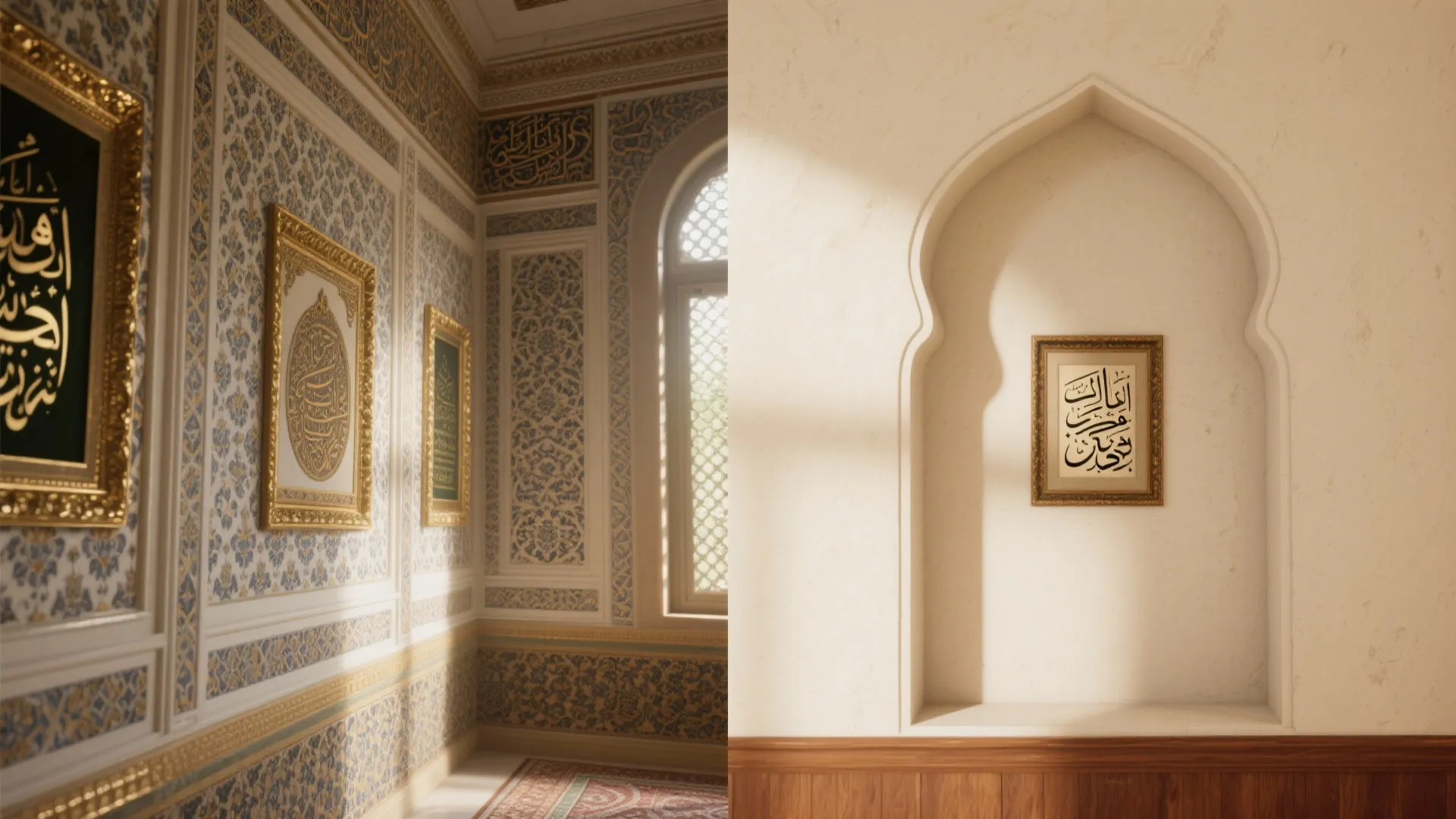 A subtle mihrab and focused qibla wall