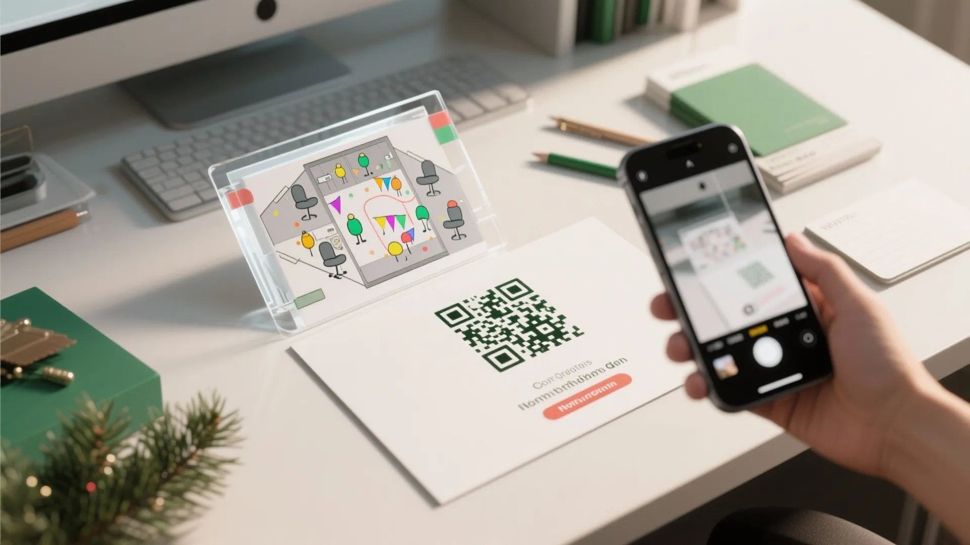 3. Interactive QR Card with Office Map