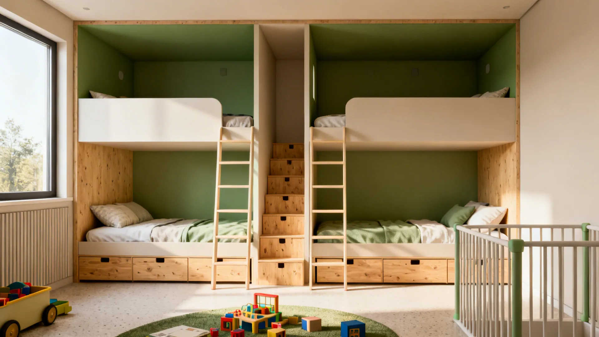 Creative Ways to Fit 4 Beds in One Small Room