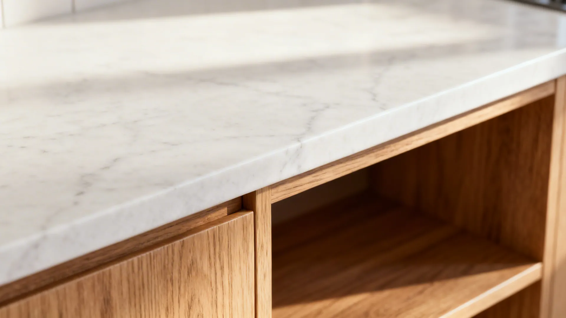 Warm Wood Accents in a White Shell