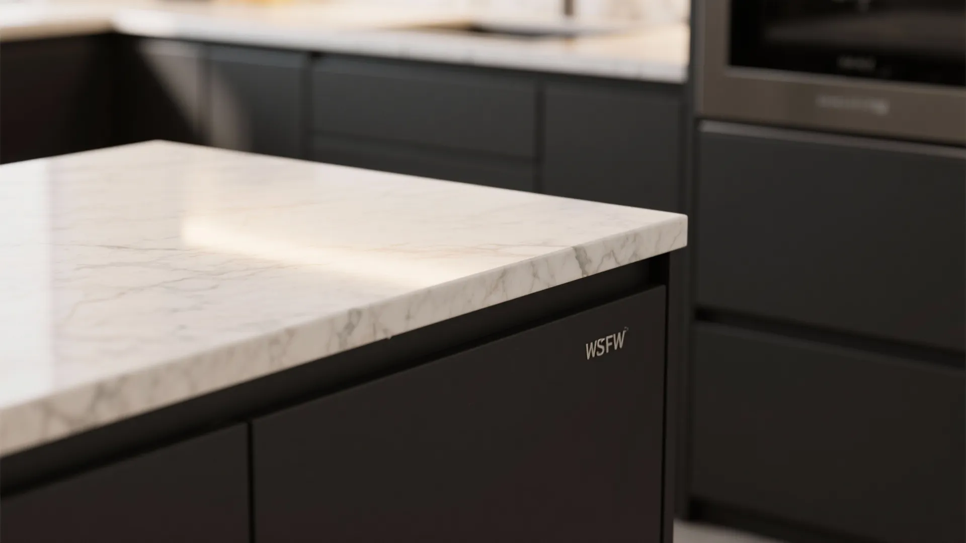 1. Contrast with Light Countertops