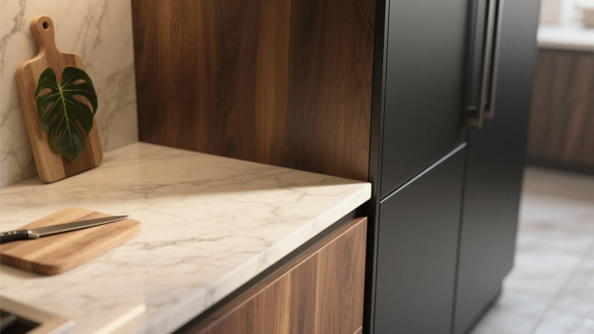 1. Contrast with light countertops