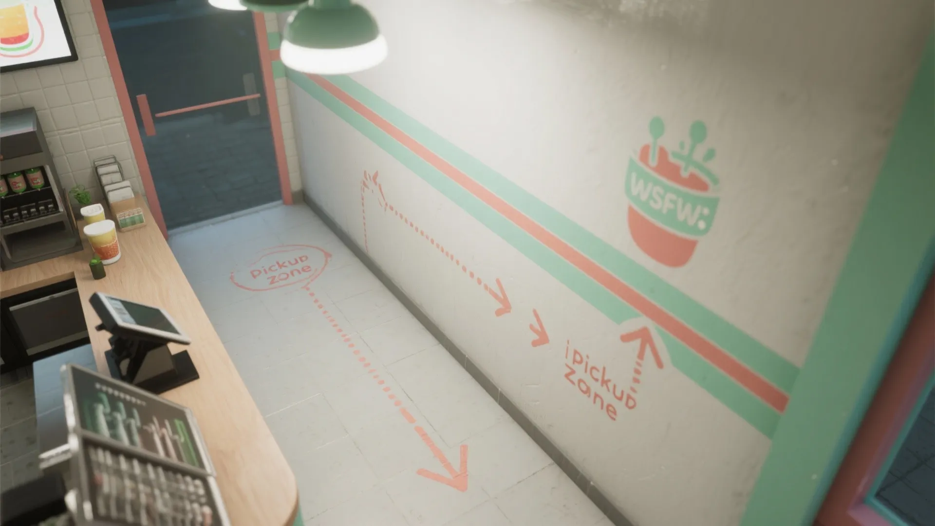 Idea 3: Guide the Queue with Graphic Wayfinding Walls