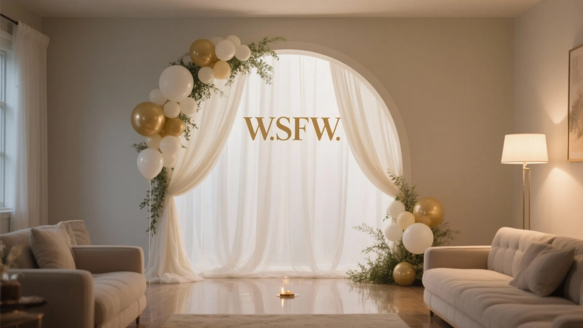 A Quiet Focal Backdrop with Name Board