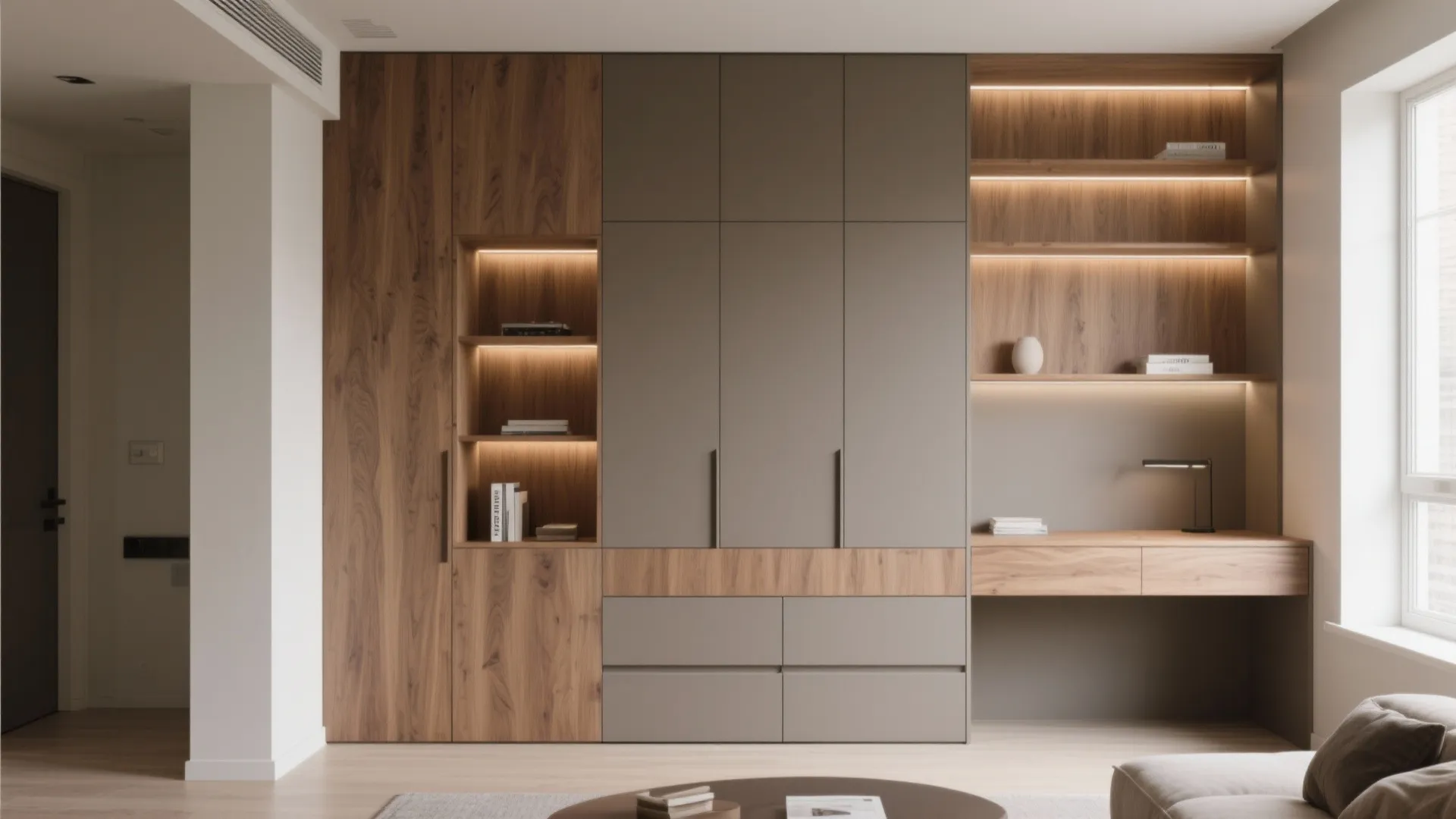 1) Seamless Built-ins with Quiet Luxury Finishes