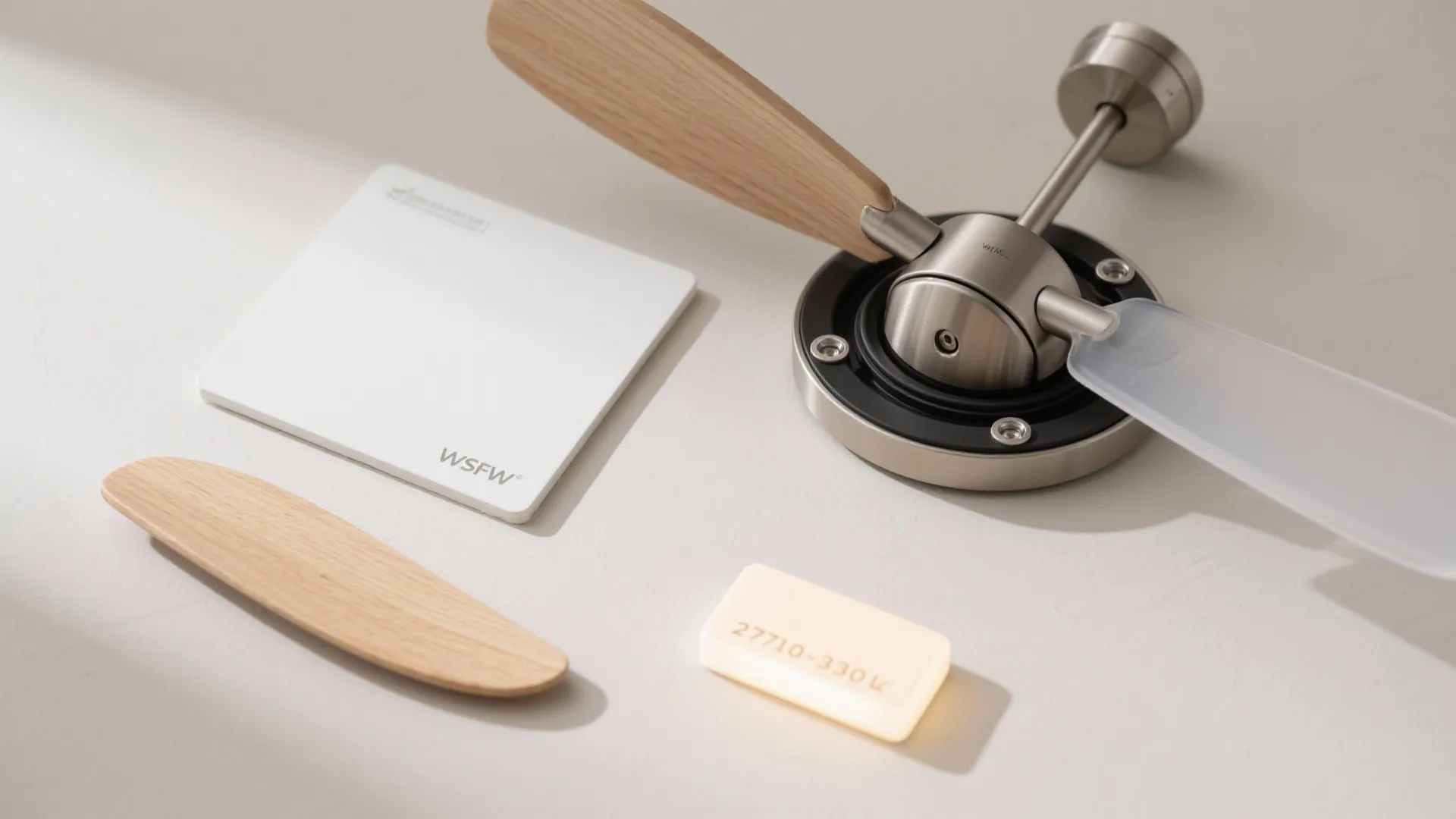 5) Quiet, design-forward finishes that visually “shrink” the fan