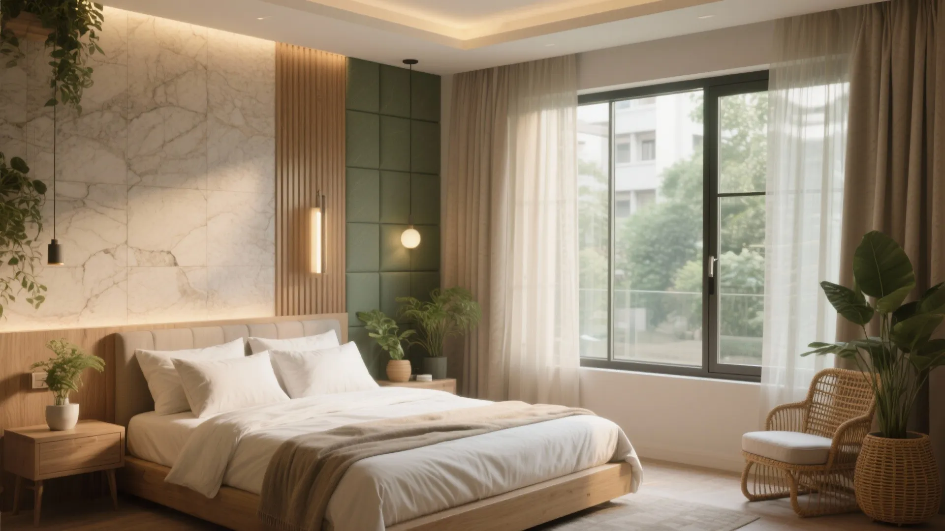 Light, quiet, green: daylighting, acoustic glazing, and biophilic touches