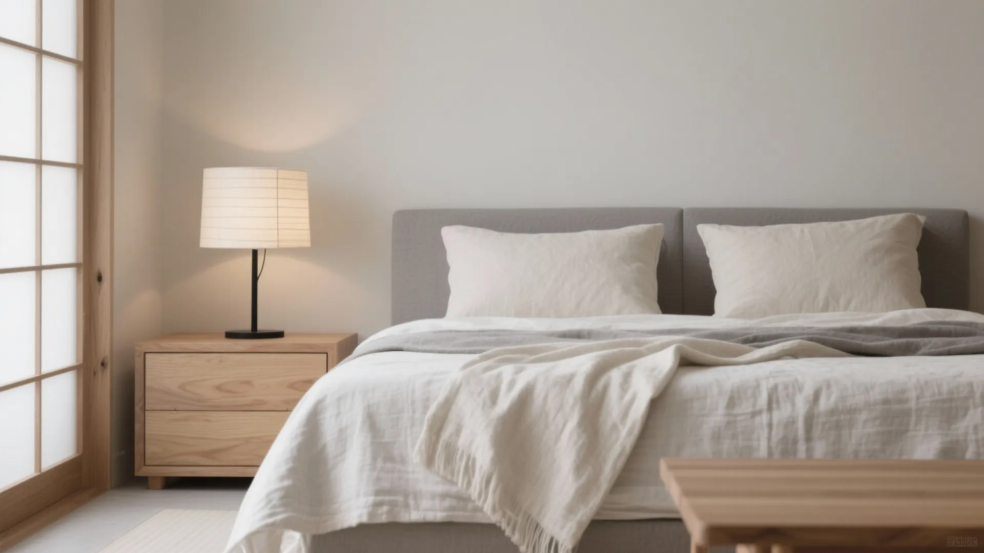 色と素材の“静かさ”で視覚情報を整理（日式風格の色彩）