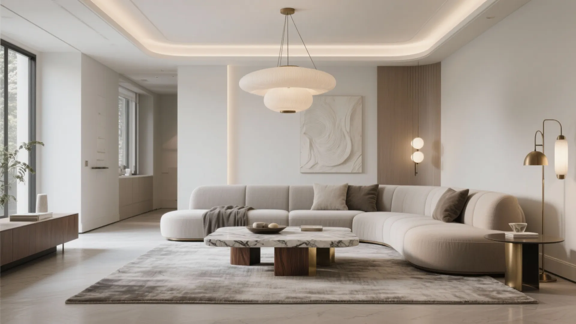 Modern Luxury Living Room Design: 5 Ideas: Quiet luxury for real homes: layered lighting, rich textures, sculptural seating, curated art, and discreet tech—designed for small spaces with big impact.