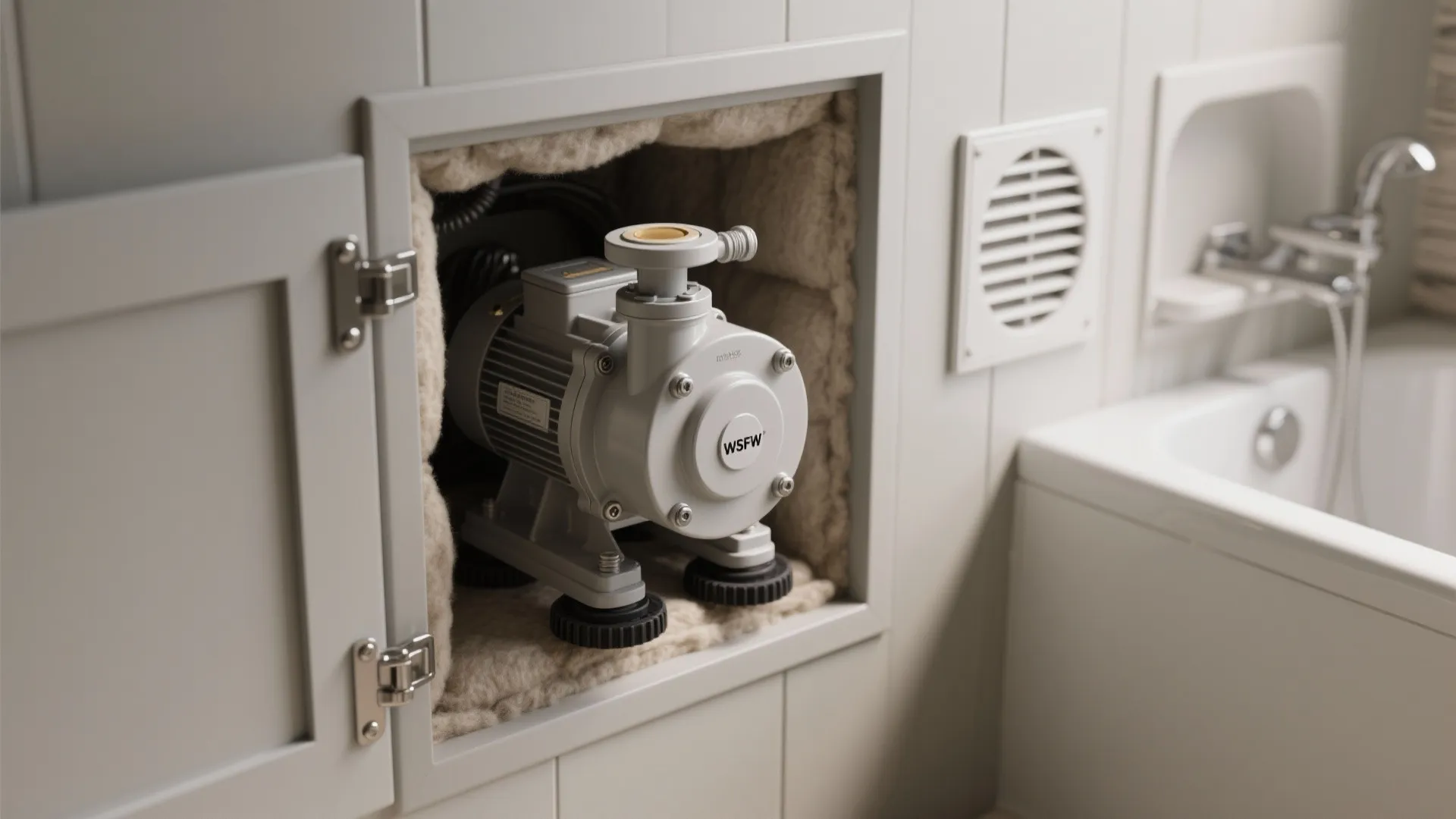 Idea 3: Quiet ventilation and pump acoustics make the spa feel real