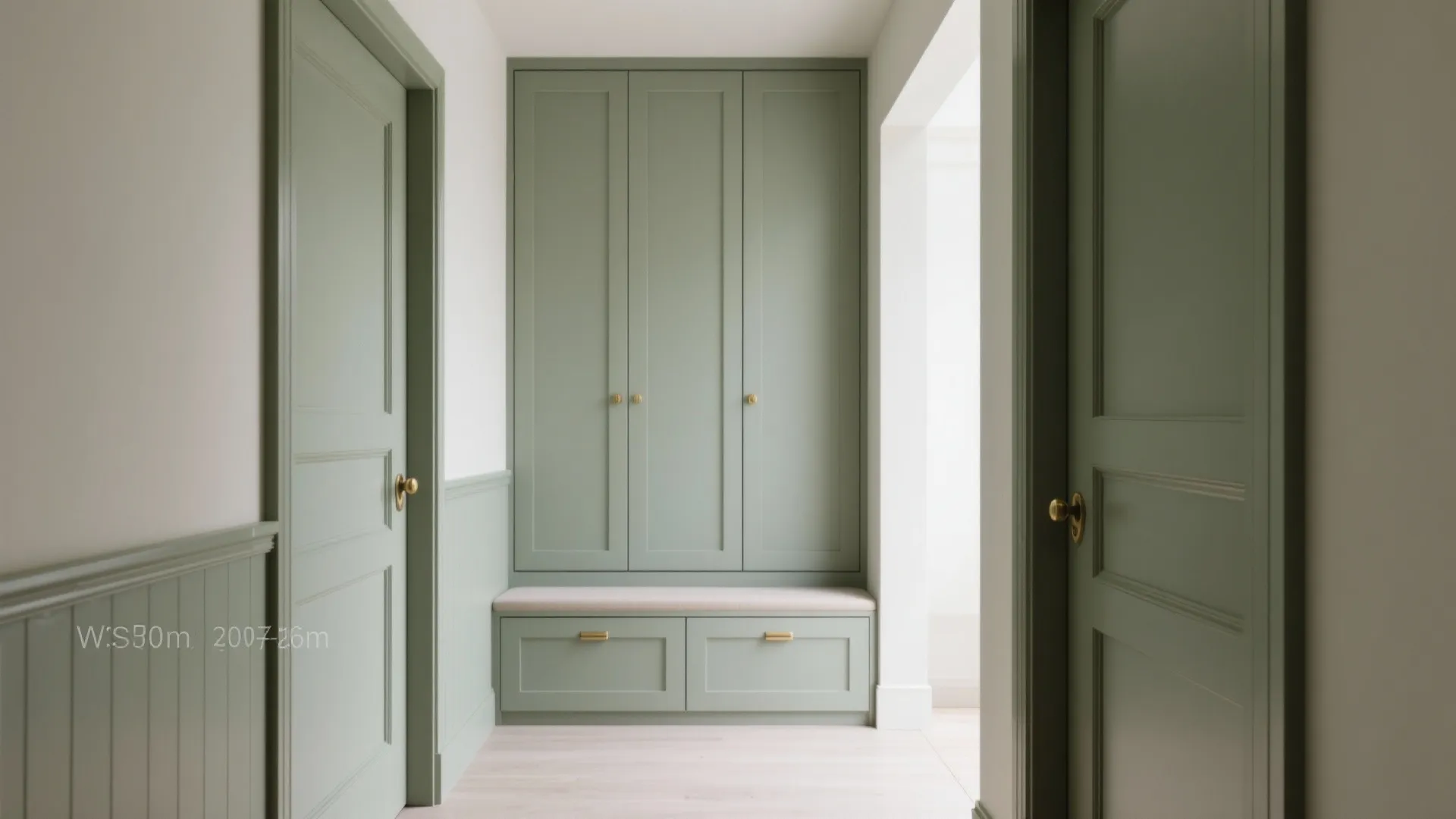 Quiet Storage: Paneled Doors and Bench Drawers