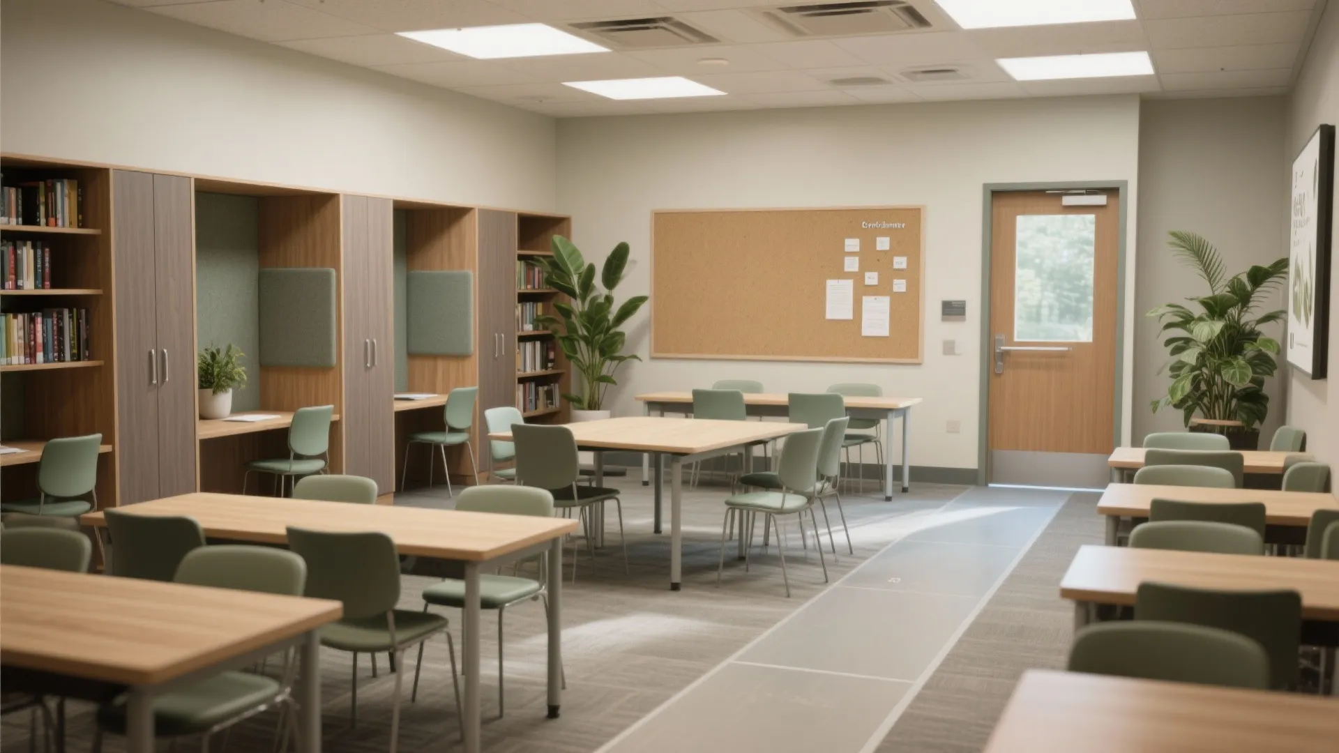 1) Flexible zoning with a “quiet-first” layout