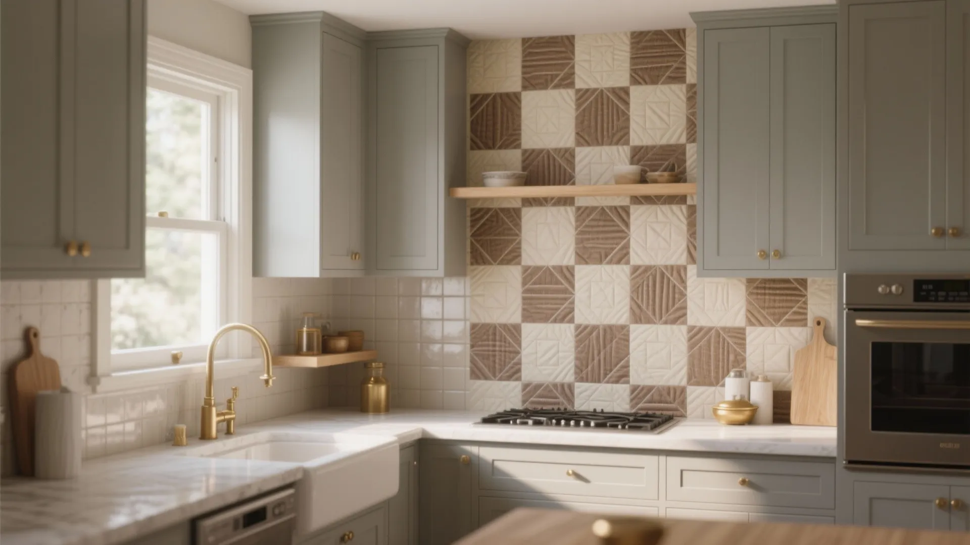 5 quilt-inspired wall tile ideas for small kitchens: How I use quilt design wall tiles to make compact kitchens feel personal, brighter, and more functional