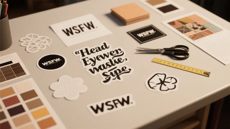 Design Studio Desk with Branding Elements
