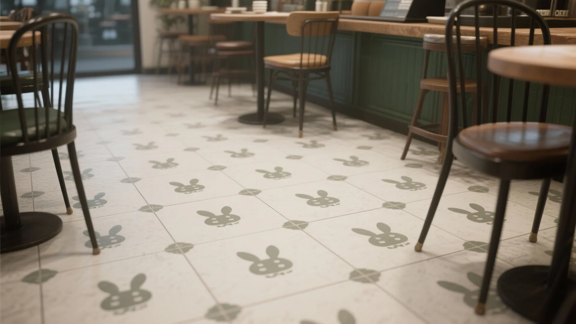 5. Playful Patterned Floor for Brand Identity