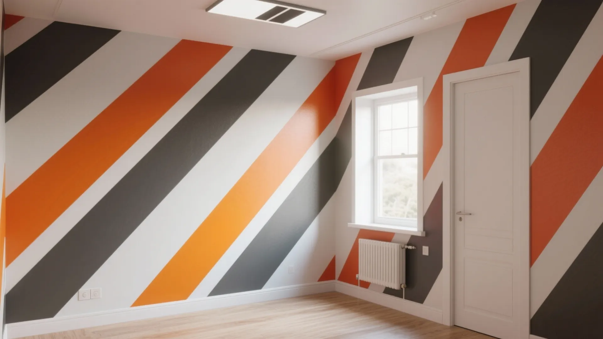 9. Racing Stripe Accent Wall