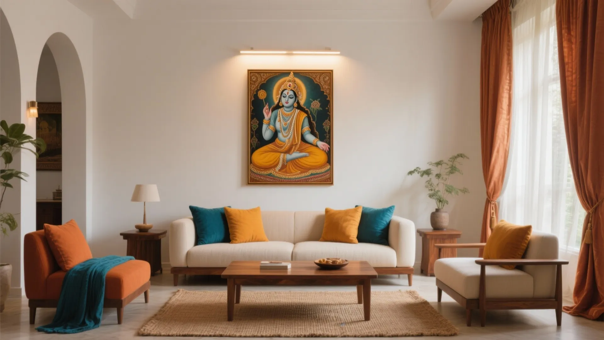 Radha Krishna Painting in Living Room: Transform Your Space with Timeless Art: 1 Minute to Know the Best Placement for Radha Krishna Painting in Living Room