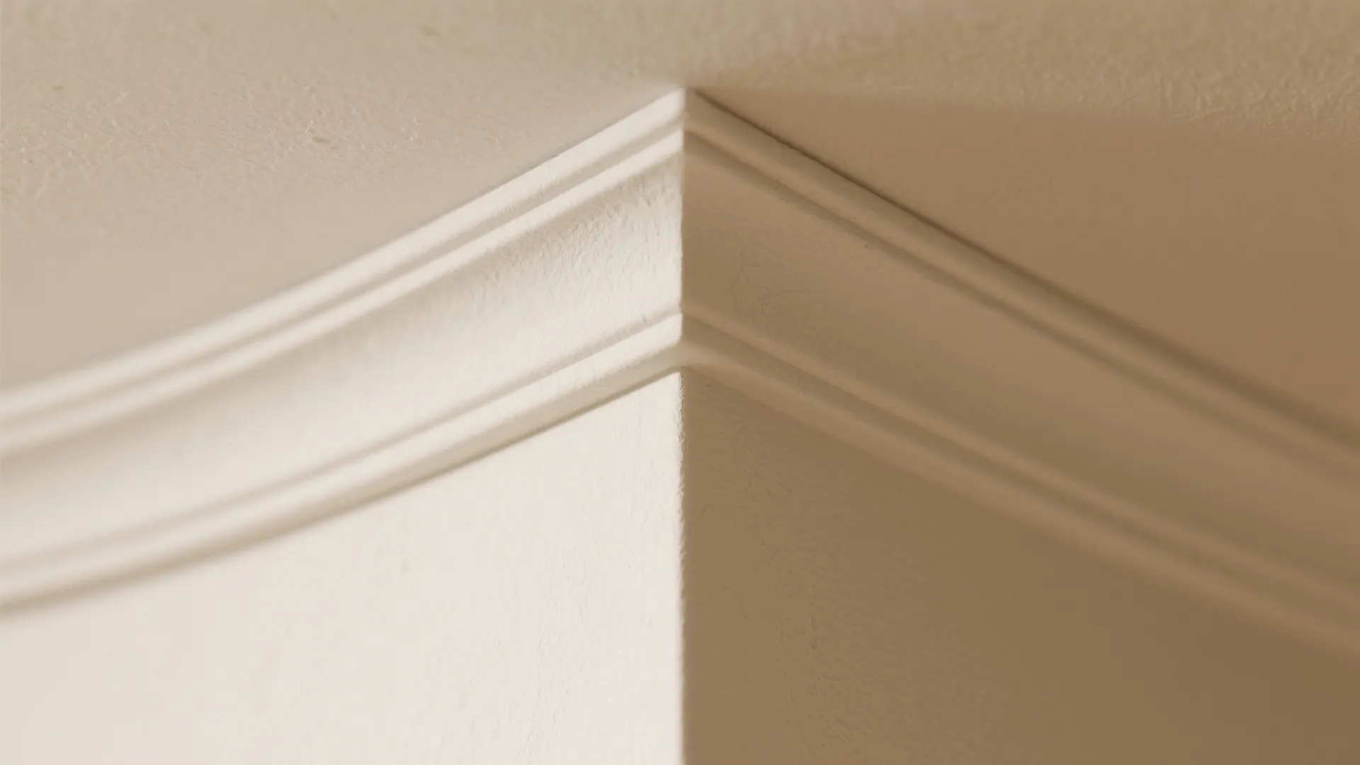 Close up interior design drawing showing white wall panel details on a beige room ceiling