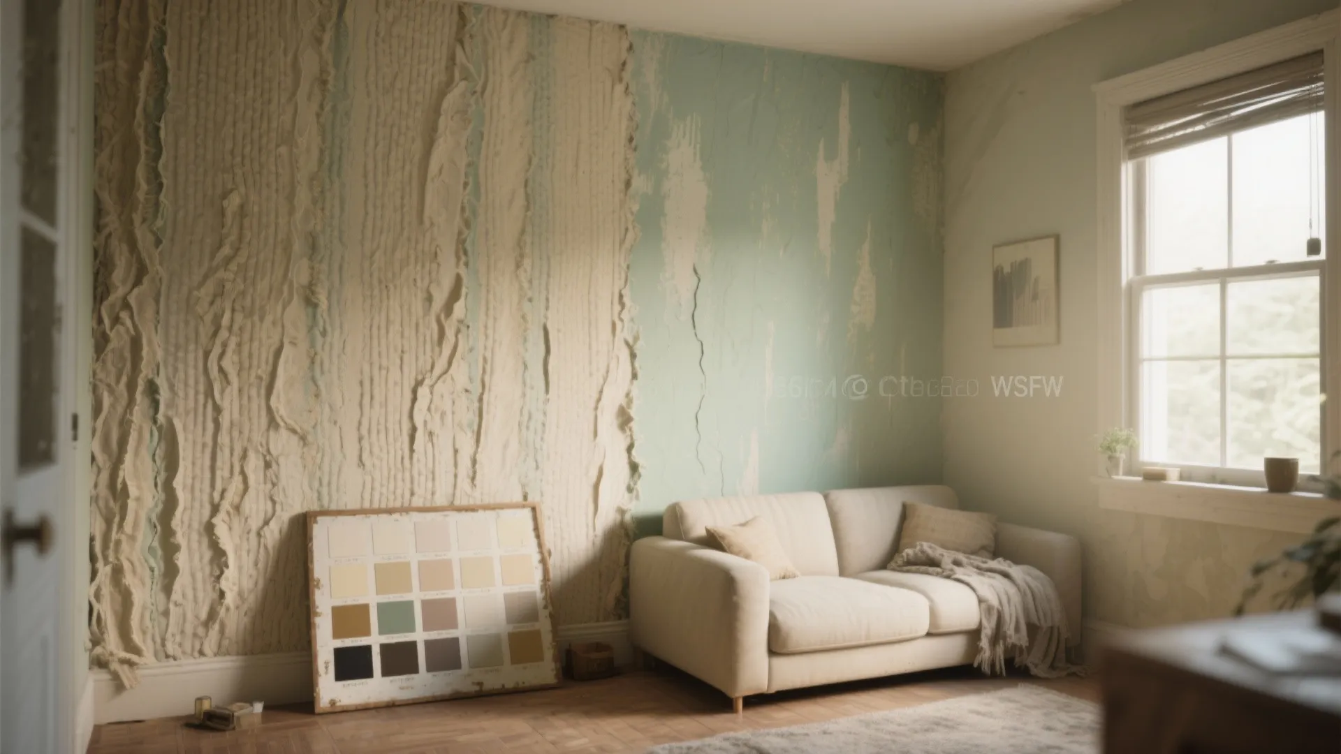 2. Rag-rolling or strié for soft movement