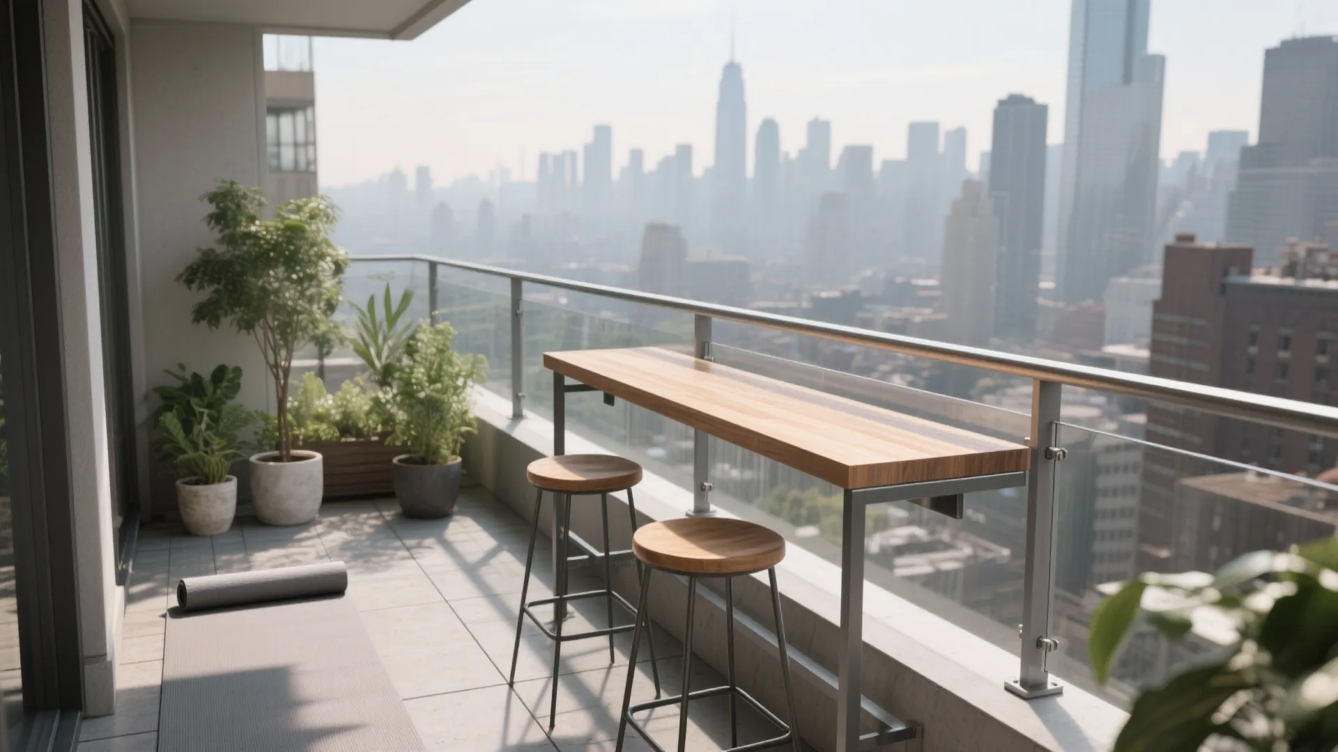 Idea 3: Rail-Mounted Bar Ledge