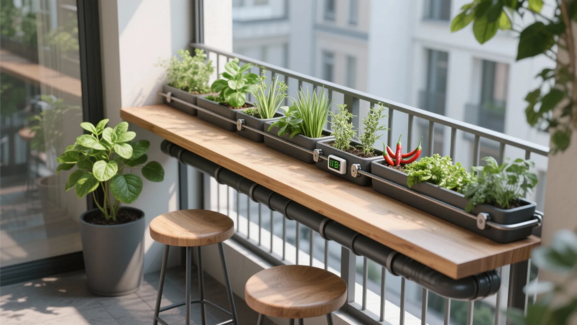 Rail Planters + A Micro-Herb Bar
