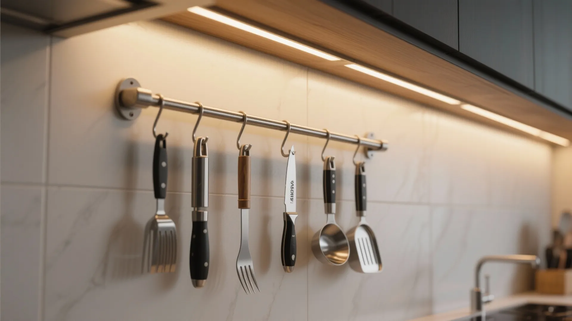 Smart Vertical Zoning: Rails, Tall Pullouts, and Task Lighting