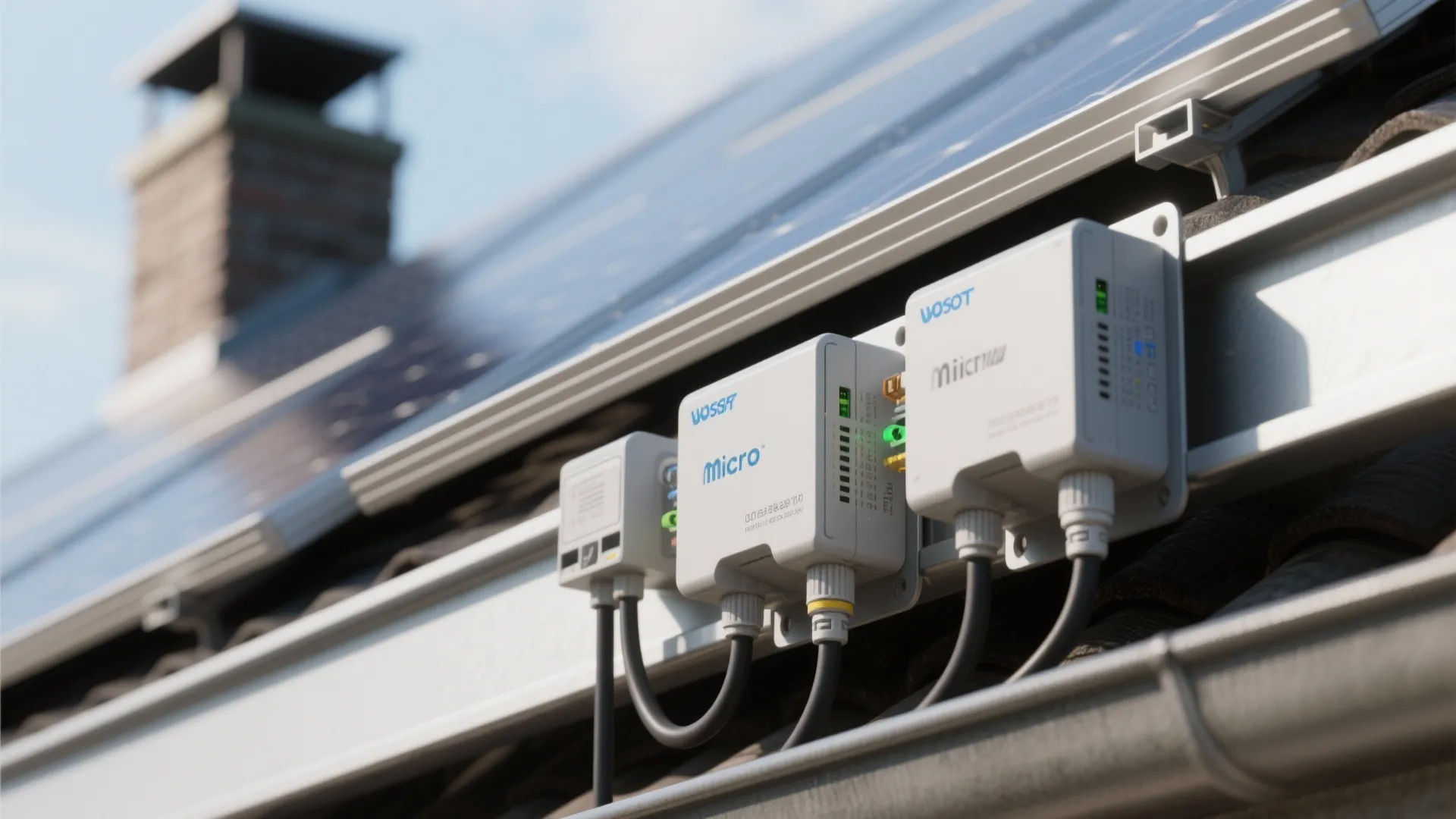 2. Use rail-mounted microinverters for shading resilience