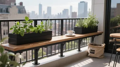 Urban Balcony Garden with City View