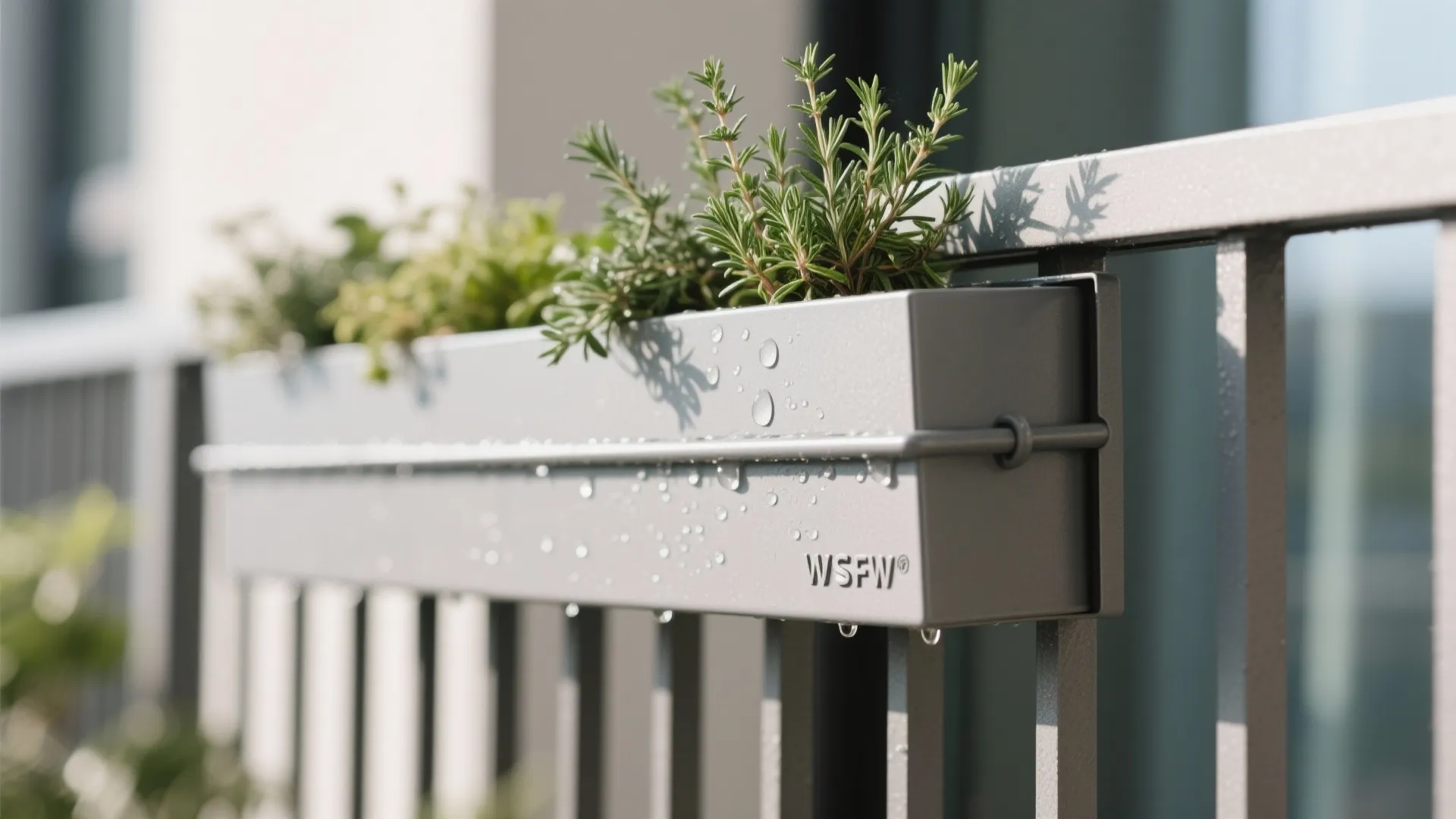 Minimalist rail planters for vertical green