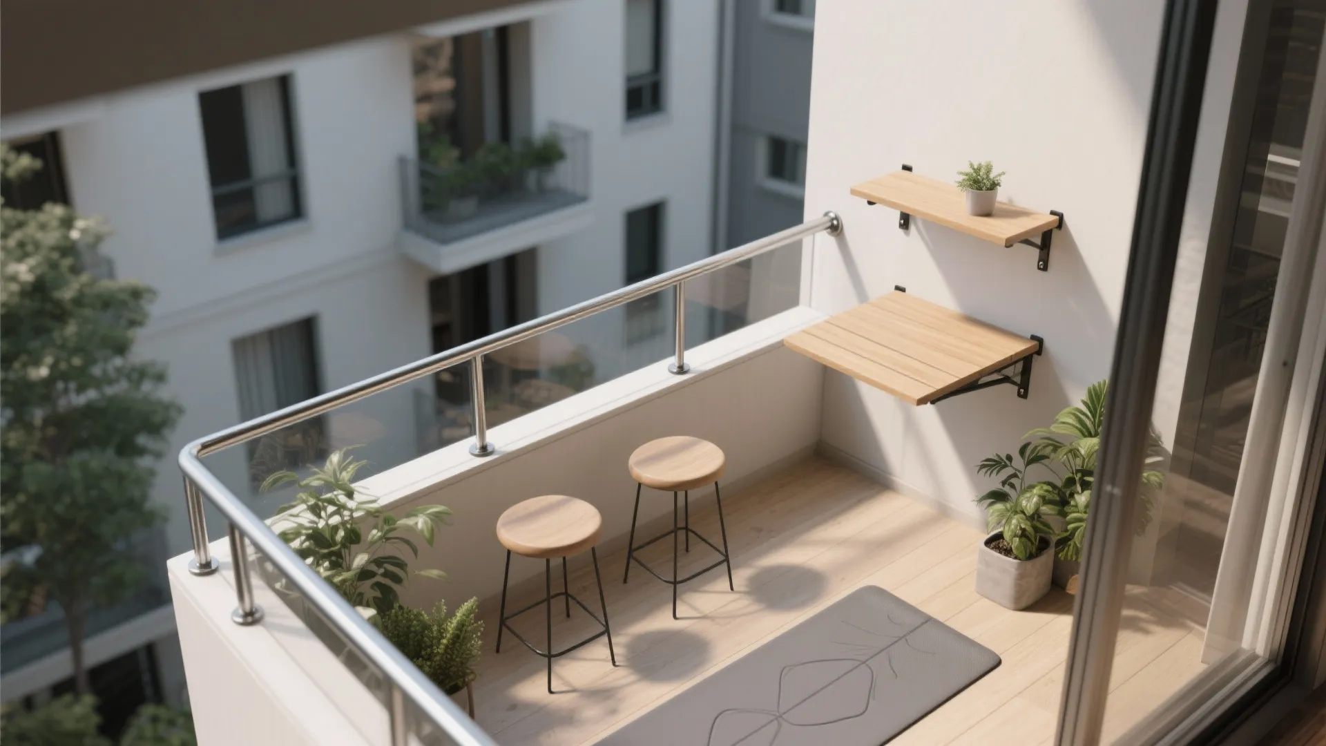 Railing Bar Tables and Drop-Leaf Work Surfaces