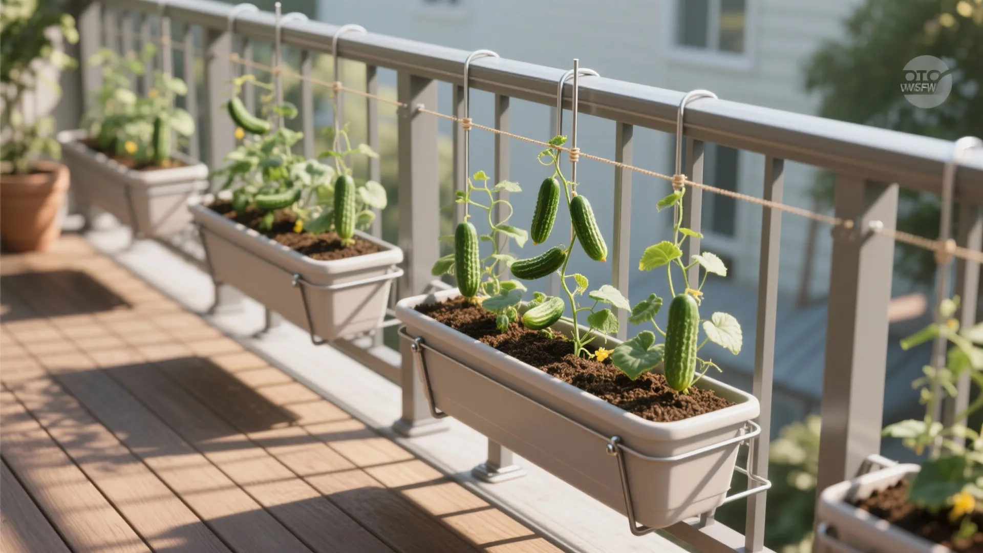 4. Railing Planter + Short Support Rods