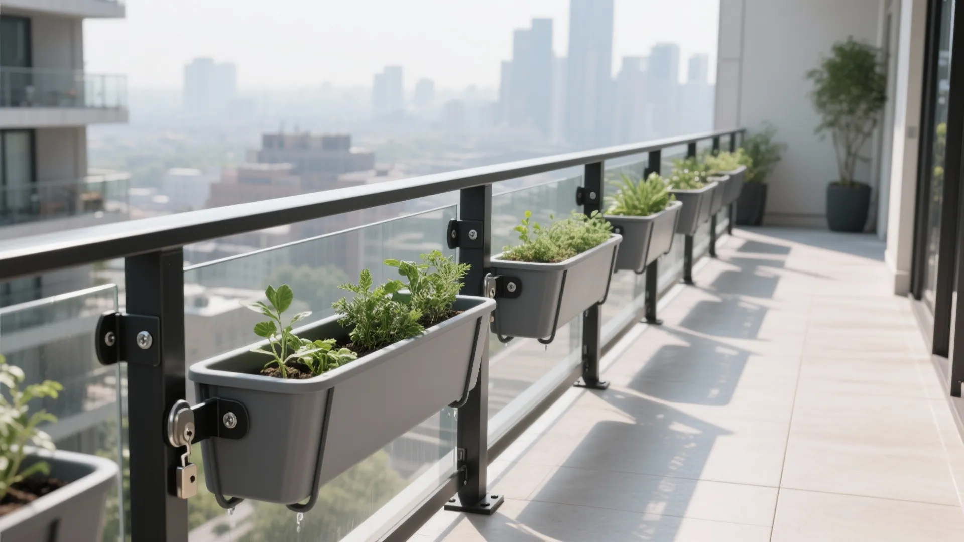 Railing Planters with Safety-First Brackets